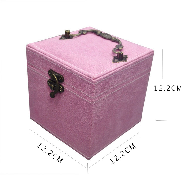 Chinese Palace Style Three-Layer Lockable Jewelry Box Case Mirrored Storage Organizer Gift Case