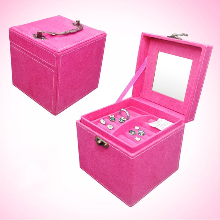 Chinese Palace Style Three-Layer Lockable Jewelry Box Case Mirrored Storage Organizer Gift Case