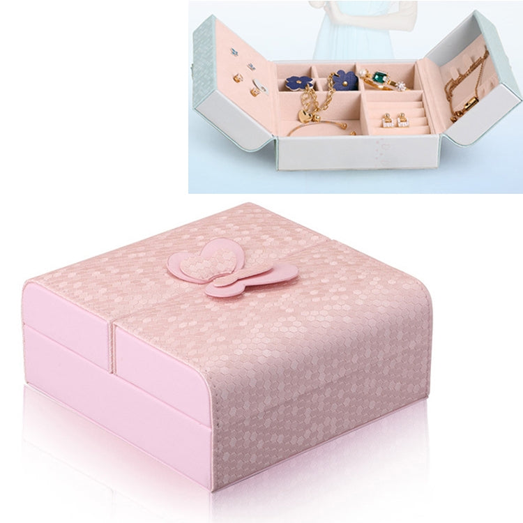 Jewelry Box Necklace Ring Storage Organizer Synthetic Leather Large Jewel Cabinet Gift Case