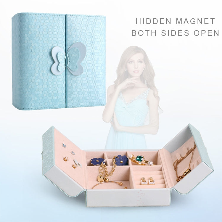 Jewelry Box Necklace Ring Storage Organizer Synthetic Leather Large Jewel Cabinet Gift Case