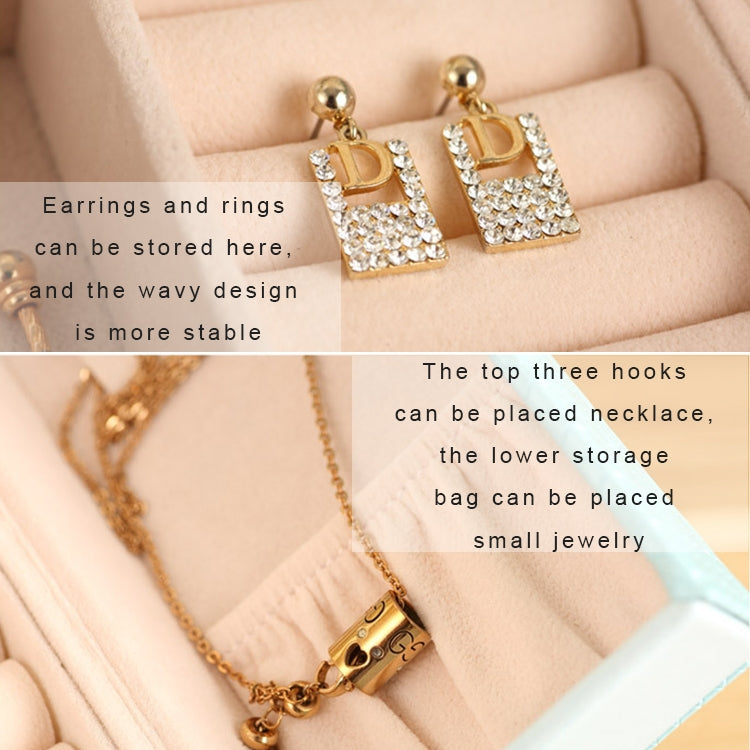 Jewelry Box Necklace Ring Storage Organizer Synthetic Leather Large Jewel Cabinet Gift Case