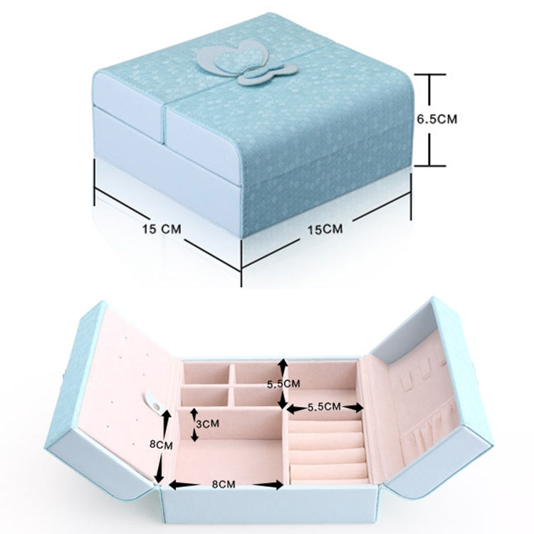 Jewelry Box Necklace Ring Storage Organizer Synthetic Leather Large Jewel Cabinet Gift Case