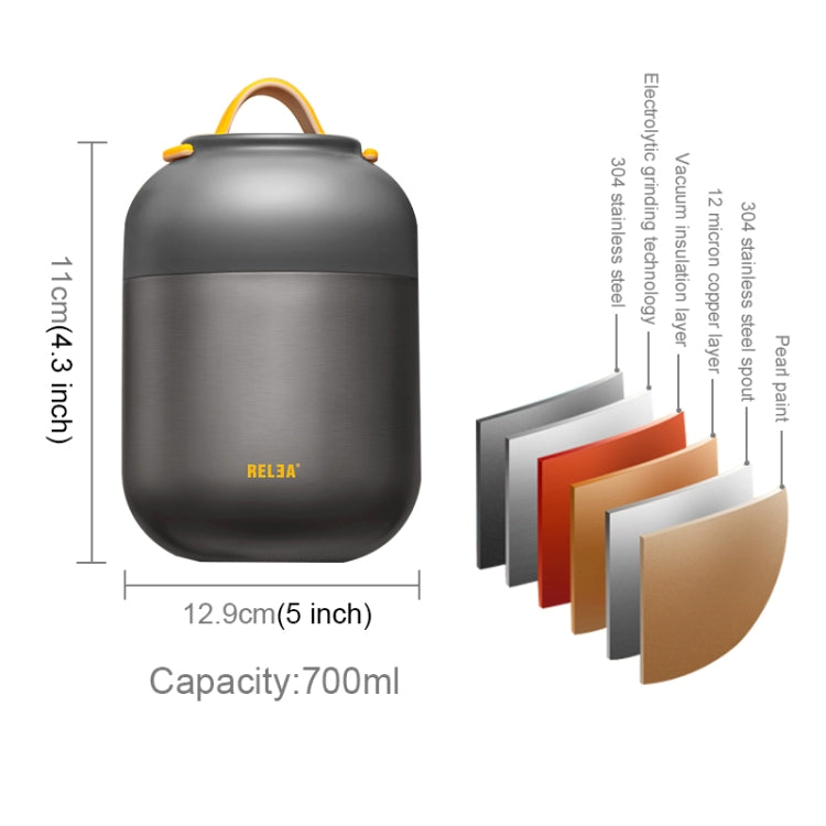 700mL Cute Practical Student Children Cooking Pot Multi-function Stainless Steel Barrel