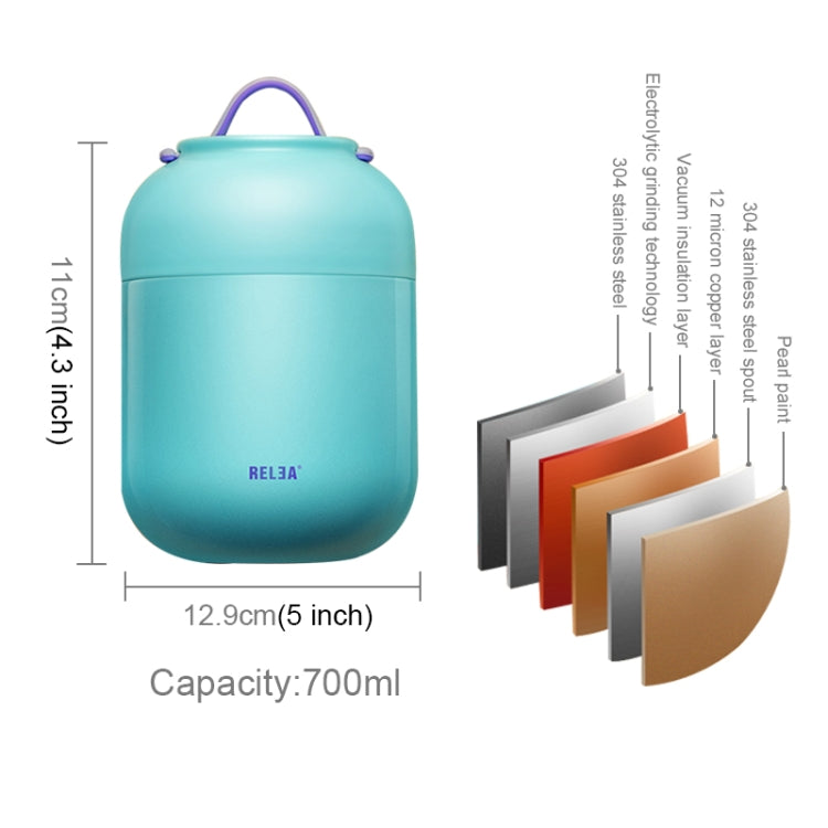 700mL Cute Practical Student Children Cooking Pot Multi-function Stainless Steel Barrel