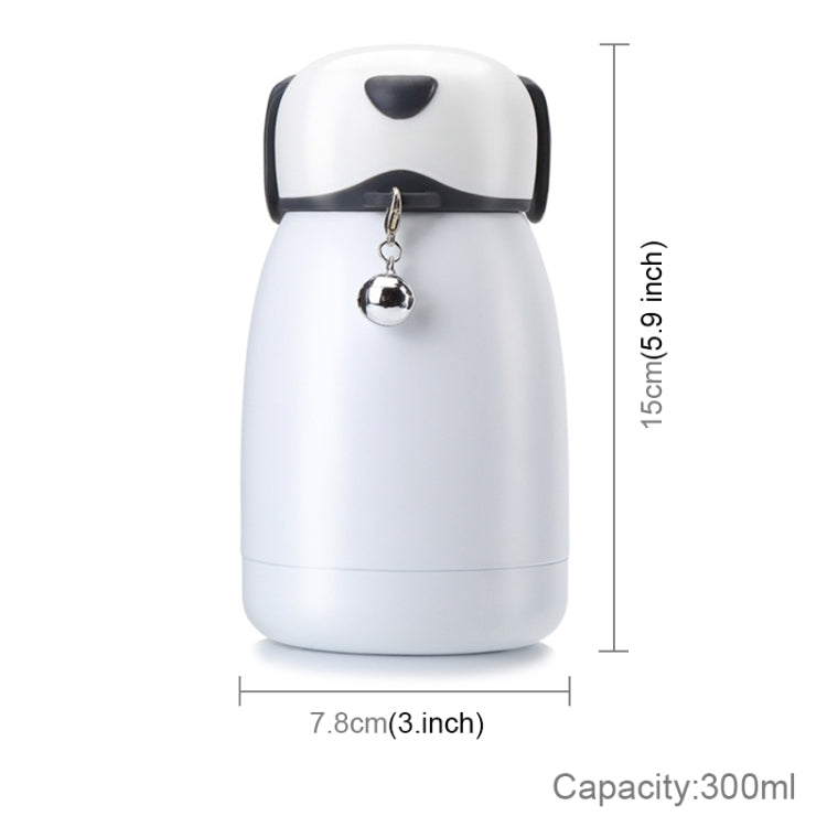 300mL Cartoon Puppy Shape with Bell Mug Cute Portable Children Student Stainless Steel Cup