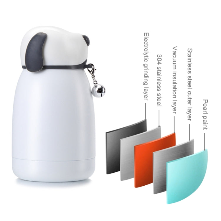 300mL Cartoon Puppy Shape with Bell Mug Cute Portable Children Student Stainless Steel Cup