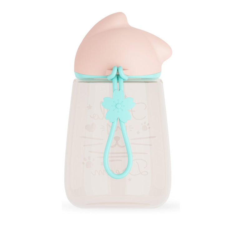 400mL Cartoon Wit Cat Space Cup Cute Fresh Girls Students Children Drop-proof Plastic Cup