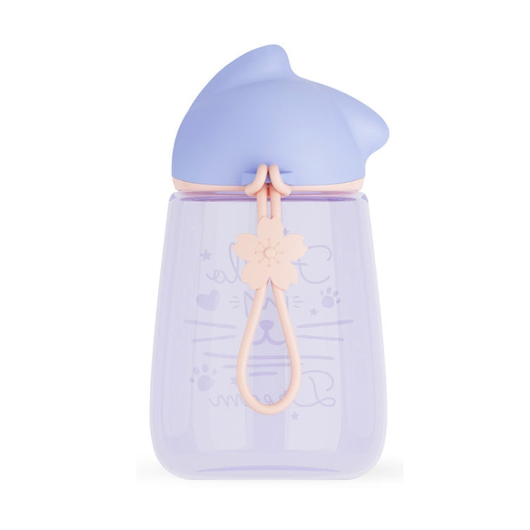 400mL Cartoon Wit Cat Space Cup Cute Fresh Girls Students Children Drop-proof Plastic Cup