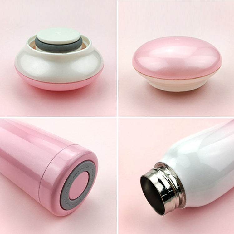 360mL Gradient Color Double-layer Stainless Steel Vacuum Flask Femael  Student Couple Girlfriends Gift Cup(Pink)
