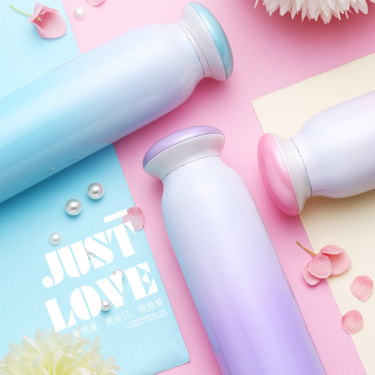 360mL Gradient Color Double-layer Stainless Steel Vacuum Flask Femael  Student Couple Girlfriends Gift Cup(Pink)