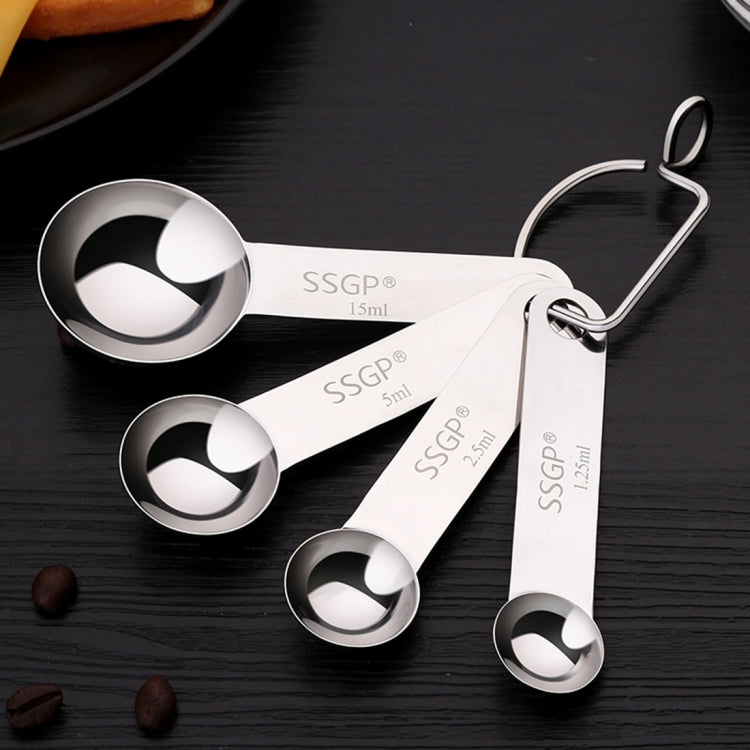 4 PCS/Set Stainless Steel Measuring Spoons Set Teaspoons for Kitchen Cooking & Baking Tools