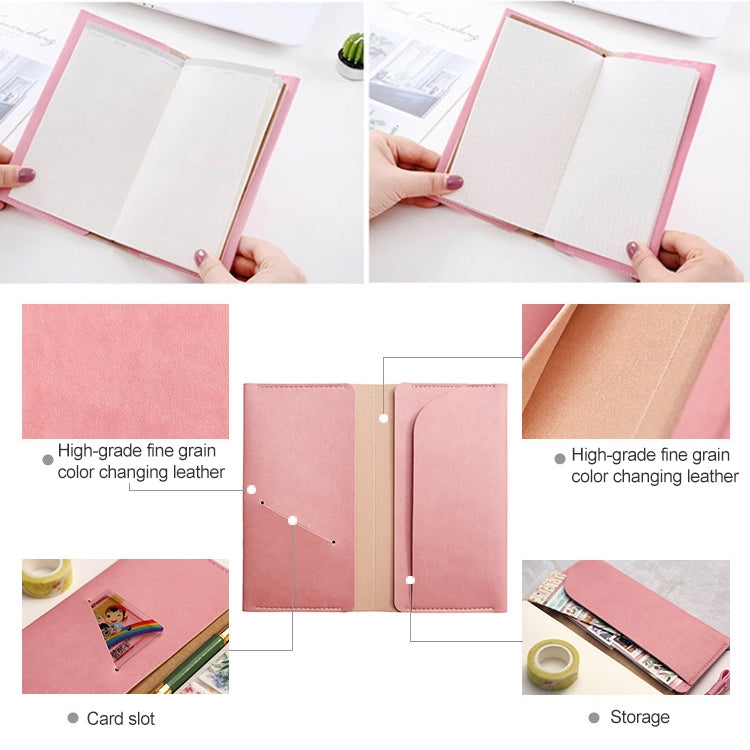 Original Carry on Notebook SIM Portable Traveler Notebook School Office Supplies Standard Style, Size:22.2*11.5cm