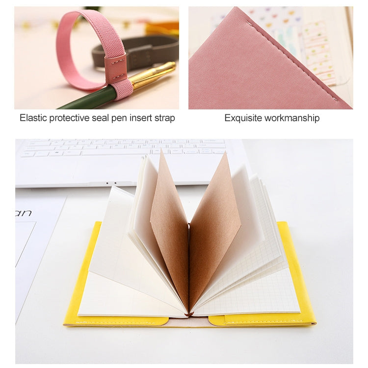 Original Carry on Notebook SIM Portable Traveler Notebook School Office Supplies Standard Style, Size:22.2*11.5cm