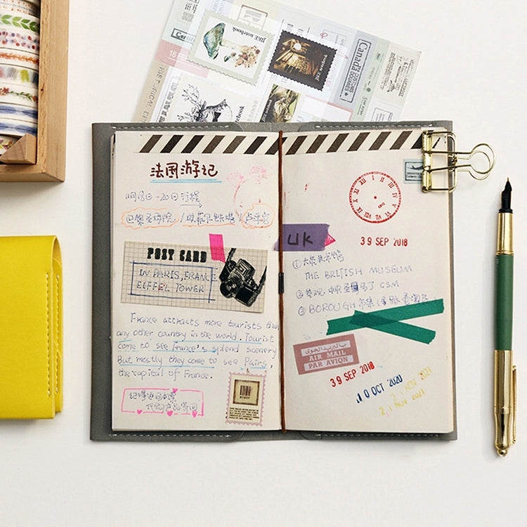 Original Carry on Notebook SIM Portable Traveler Notebook School Office Supplies Standard Style, Size:22.2*11.5cm