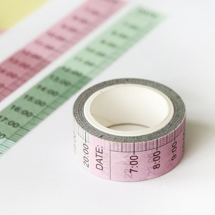 2 PCS Creative Timeline and Week Plan DIY Notebook Decorative Hand Tearing Tape Washi Tape School Office Stationery, Random Style Delivery