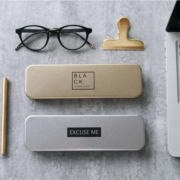 4 PCS MH1701-249 Simple Punk Quotations Pencil Case Stationery Case School Office Supplies, Random Color Delivery
