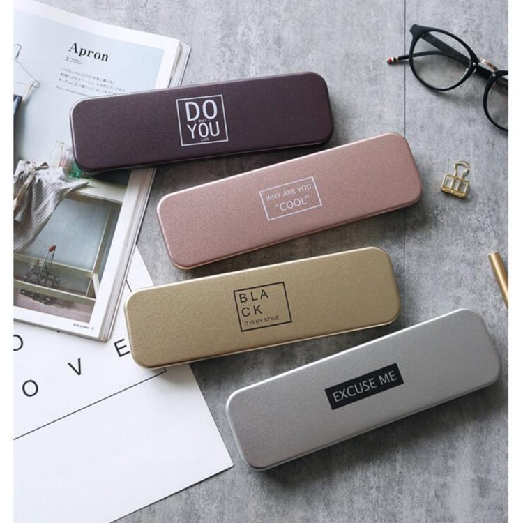 4 PCS MH1701-249 Simple Punk Quotations Pencil Case Stationery Case School Office Supplies, Random Color Delivery