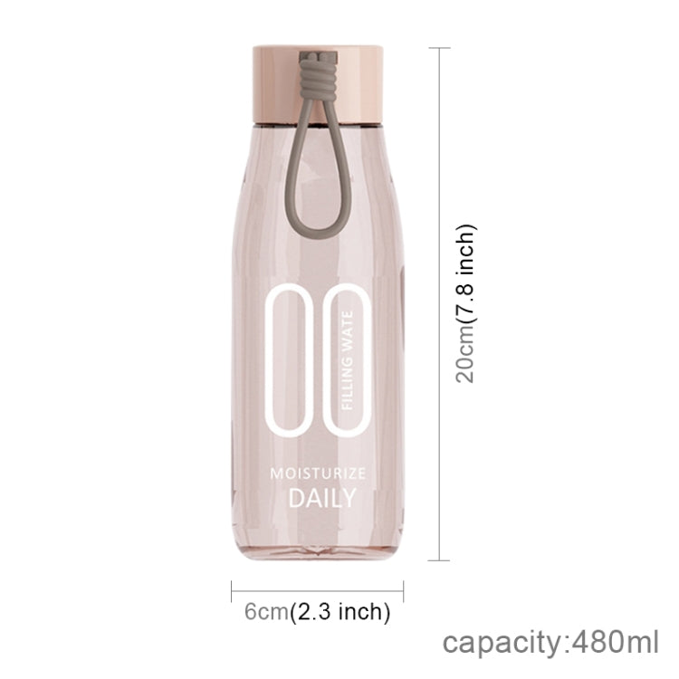 480mL Outdoor Youthful Space Bottle Couple Green Plastic Gift Cup Portable Handy Cup