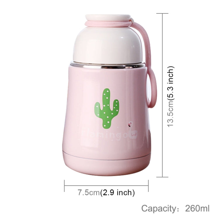 260mL Fashion Innovative Cartoon Flamingo Mug Student Portable Handy Belly Cup