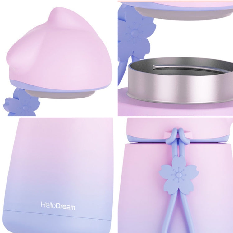 300mL Lady Wit Cat Stainless Steel Mug Gradient Cute Lovely Cup