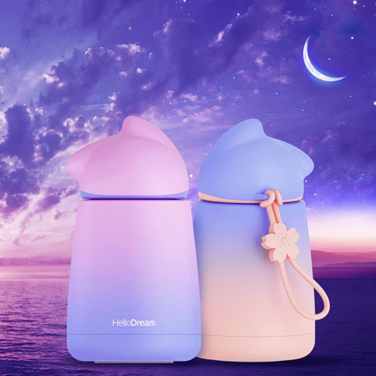 300mL Lady Wit Cat Stainless Steel Mug Gradient Cute Lovely Cup