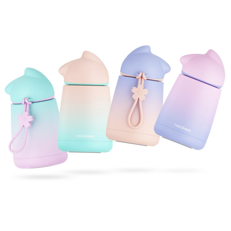 300mL Lady Wit Cat Stainless Steel Mug Gradient Cute Lovely Cup