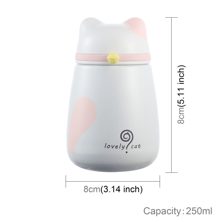 250mL Lovely Cartoon Bells Cat Stainless Steel Mug Children Girl Portable Cup