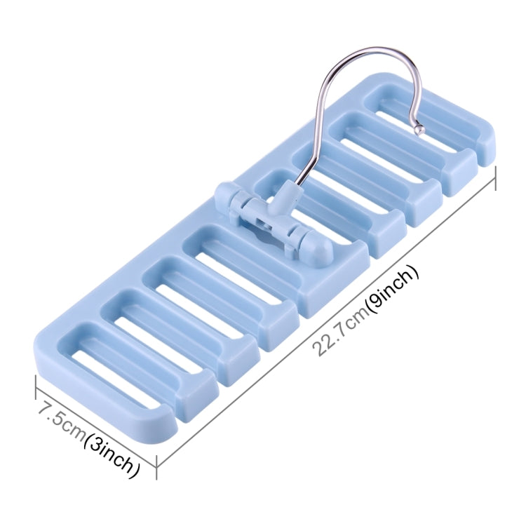 2 PCS Multi-function Tie Rack Belt Scarf Hanger Holder Closet(Blue)