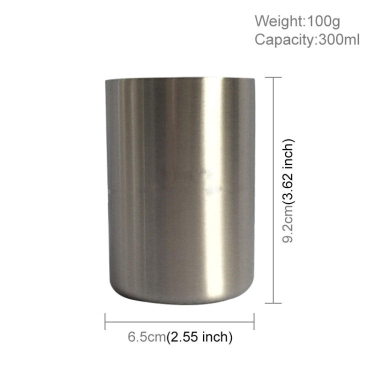 300ml Single Wall Electropolished Stainless Steel Brief Beverage Cup(Silver)