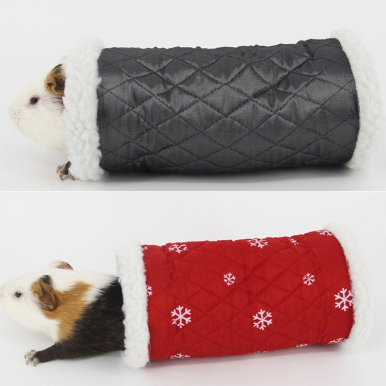 Winter Warm Snowflake Pattern Cotton Nest Single Channel, Hedgehog Spider Hamster Warm Tunnel Toy, Random Color Delivery