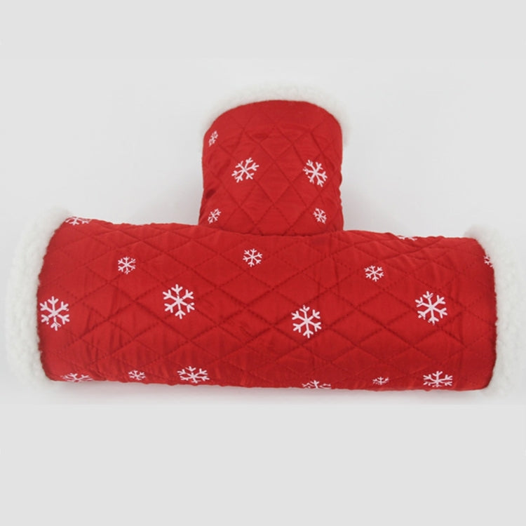 Winter Hedgehog T Shape Tunnel Snowflake Pattern Cotton Three Channels, Chinchilla Hamster Warm Three Channels Toy, Random Color Delivery