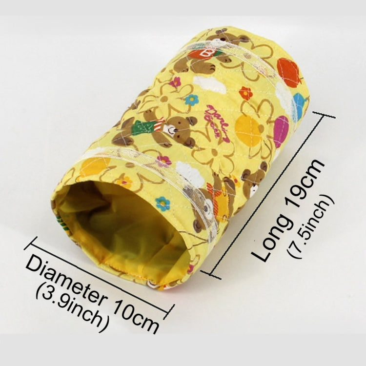 Spring and Autumn Cartoons Pattern Cotton Tunnel Toy, Chinchilla Hamster Warm Two-channels Toy, Random Color Delivery