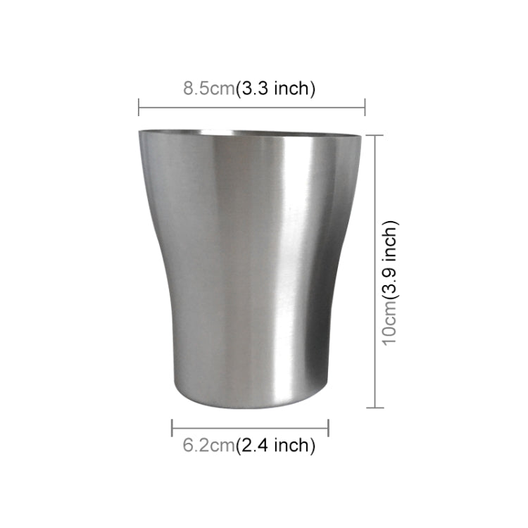 350ml Waist Design Single Wall Electropolished Stainless Steel Brief Beverage Cup(Silver)