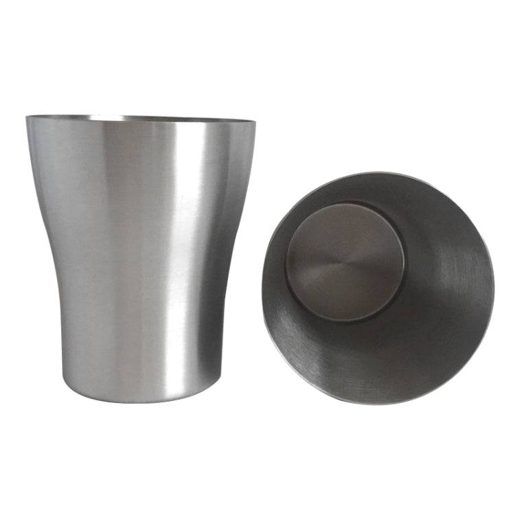 350ml Waist Design Single Wall Electropolished Stainless Steel Brief Beverage Cup(Silver)