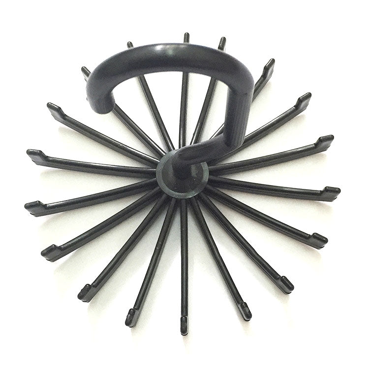 2 PCS 18 Claws 360 Degree Rotatable Tie Rack Belt Scarf Hanger Holder, Size: L