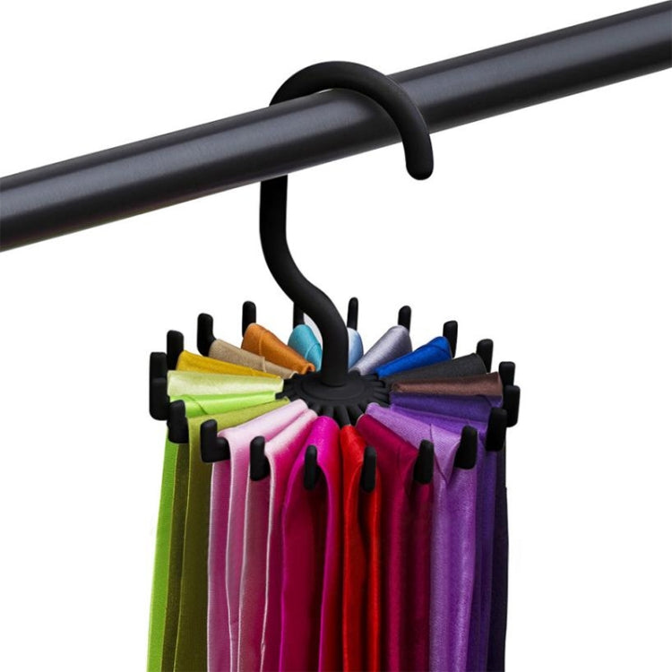 2 PCS 18 Claws 360 Degree Rotatable Tie Rack Belt Scarf Hanger Holder, Size: L