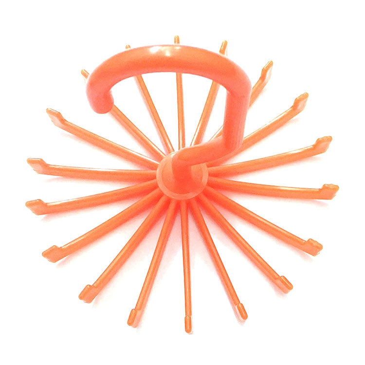 2 PCS 18 Claws 360 Degree Rotatable Tie Rack Belt Scarf Hanger Holder, Size: L