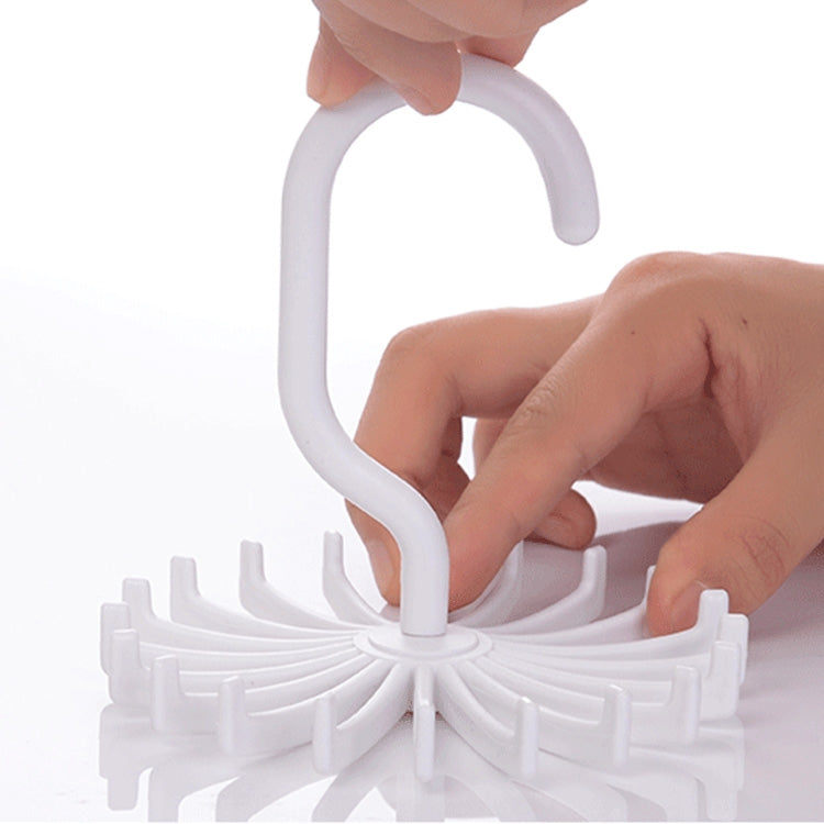 2 PCS 18 Claws 360 Degree Rotatable Tie Rack Belt Scarf Hanger Holder, Size: L