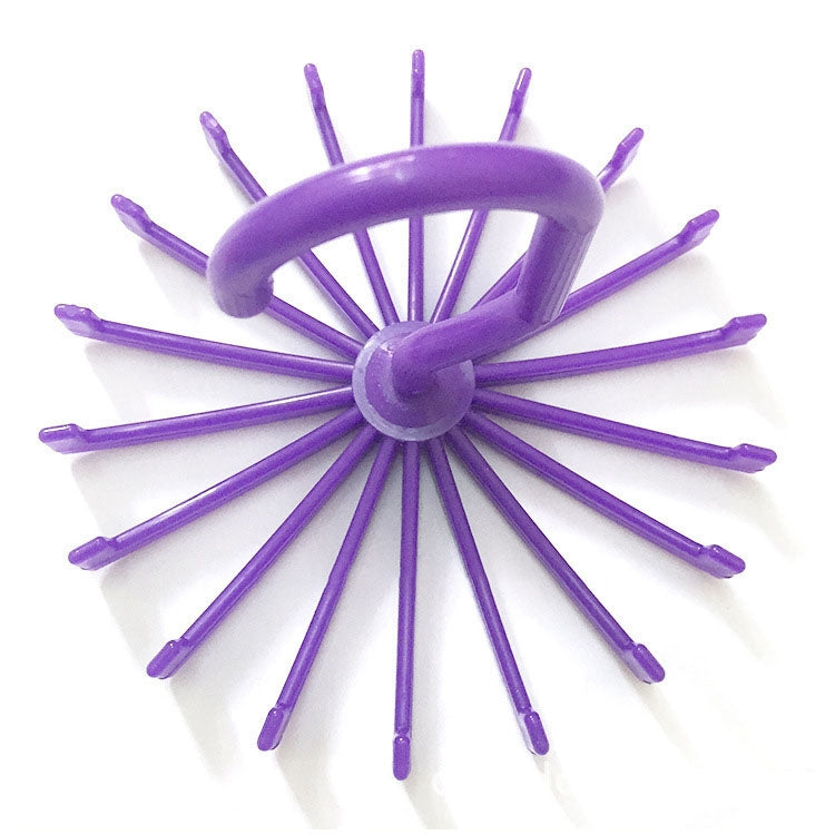 2 PCS 18 Claws 360 Degree Rotatable Tie Rack Belt Scarf Hanger Holder, Size: L