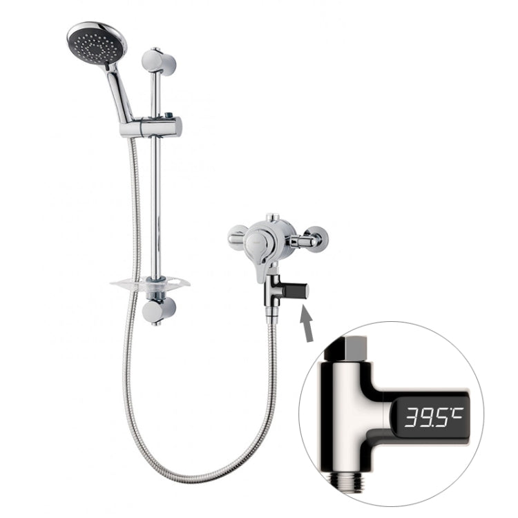 BD-LS-01 Baby Showering 360 Degree Rotatable LED Display Passive Water Thermometer
