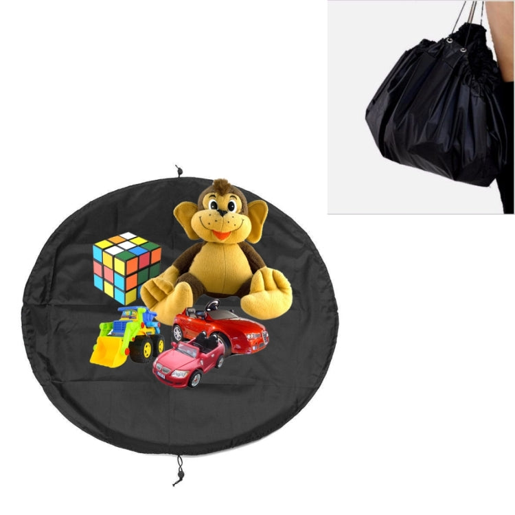 Foldable Kid Toys Nylon Storage Bag, Size:1.5 x 1.5m(Black)