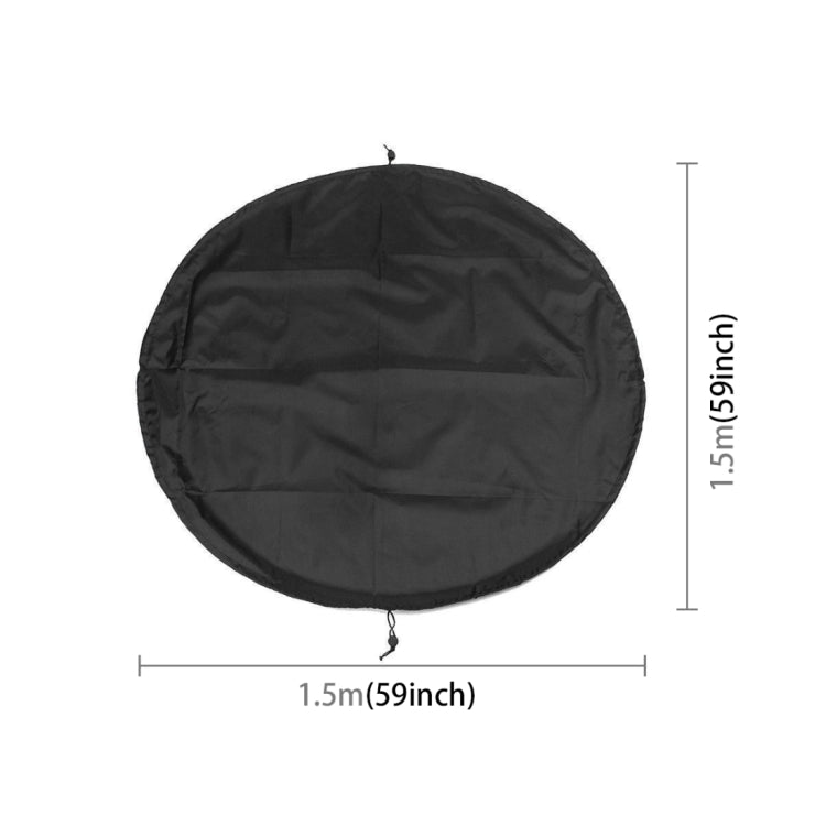 Foldable Kid Toys Nylon Storage Bag, Size:1.5 x 1.5m(Black)