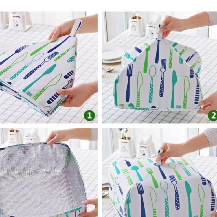 Foldable Thickened Aluminum Foil Food Heat Preservation Cover, Size: S (22 x 22 x 11.5cm)