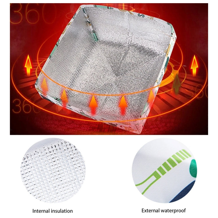 Foldable Thickened Aluminum Foil Food Heat Preservation Cover, Size: L (37 x 37 x 15cm)