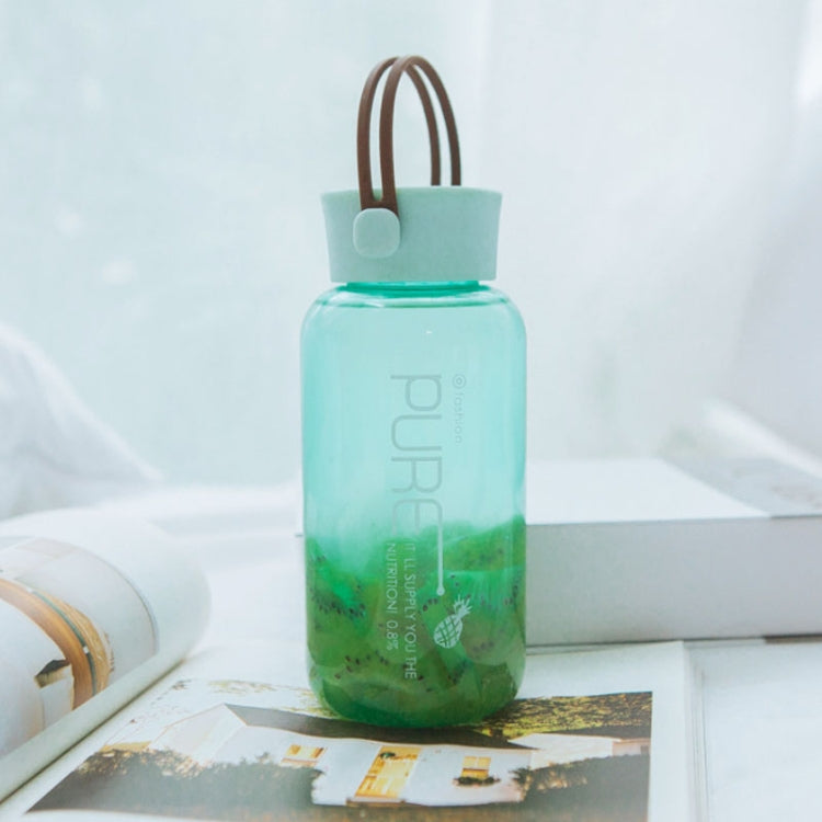 450mL Simple Transparent Pure Color Plastic Cup Fashionable Portable Leak-proof Student Couple Cute Handy Cup