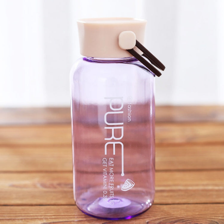 450mL Simple Transparent Pure Color Plastic Cup Fashionable Portable Leak-proof Student Couple Cute Handy Cup