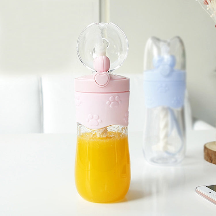 500mL Portable Coffee Milk Tea Beverage Cup Manual Stir Bar Straw Personality Fresh Cat Cup