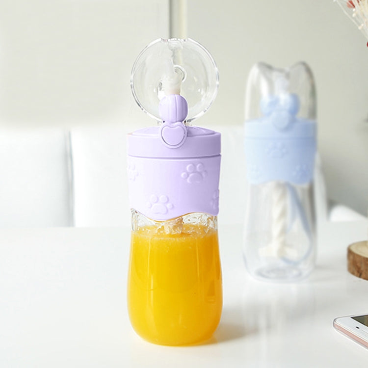 500mL Portable Coffee Milk Tea Beverage Cup Manual Stir Bar Straw Personality Fresh Cat Cup