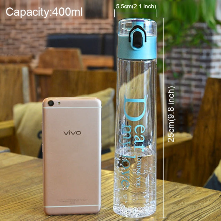 400ml Leak Proof Friendly PP-Made Transparent Beverage Bottle With Cap And Handle String