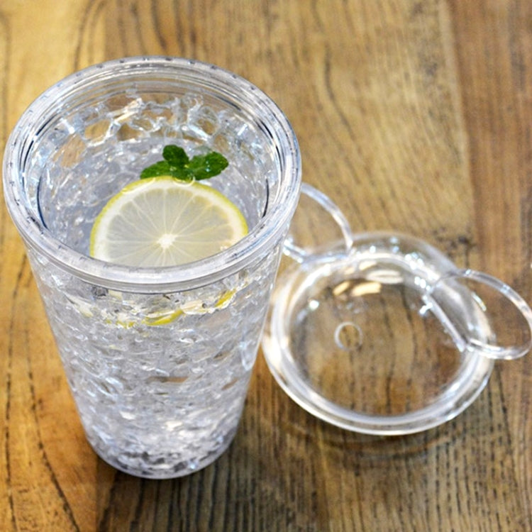 450ml Leak Proof Double Layer AS-Made Beverage Cute Bottle with Cap And Straw for Summer Day